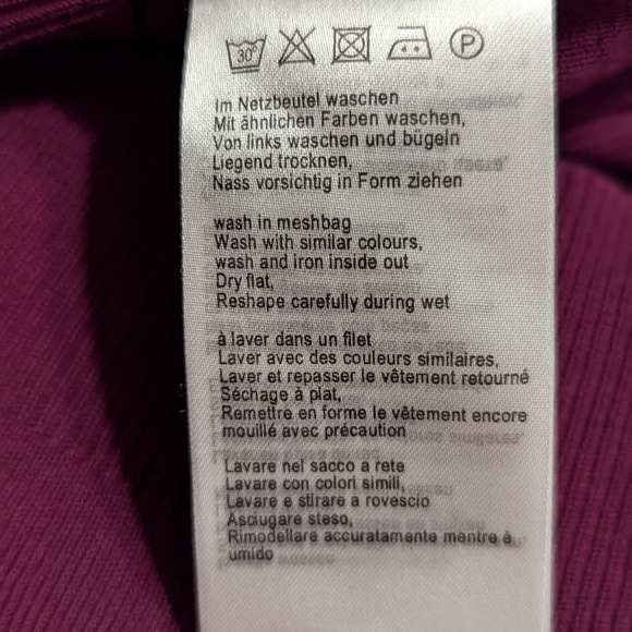 MADELEINE | Women's Short Sleeve Blouse Top | Wine | Size 6-8 Medium - German m - Picture 10 of 12